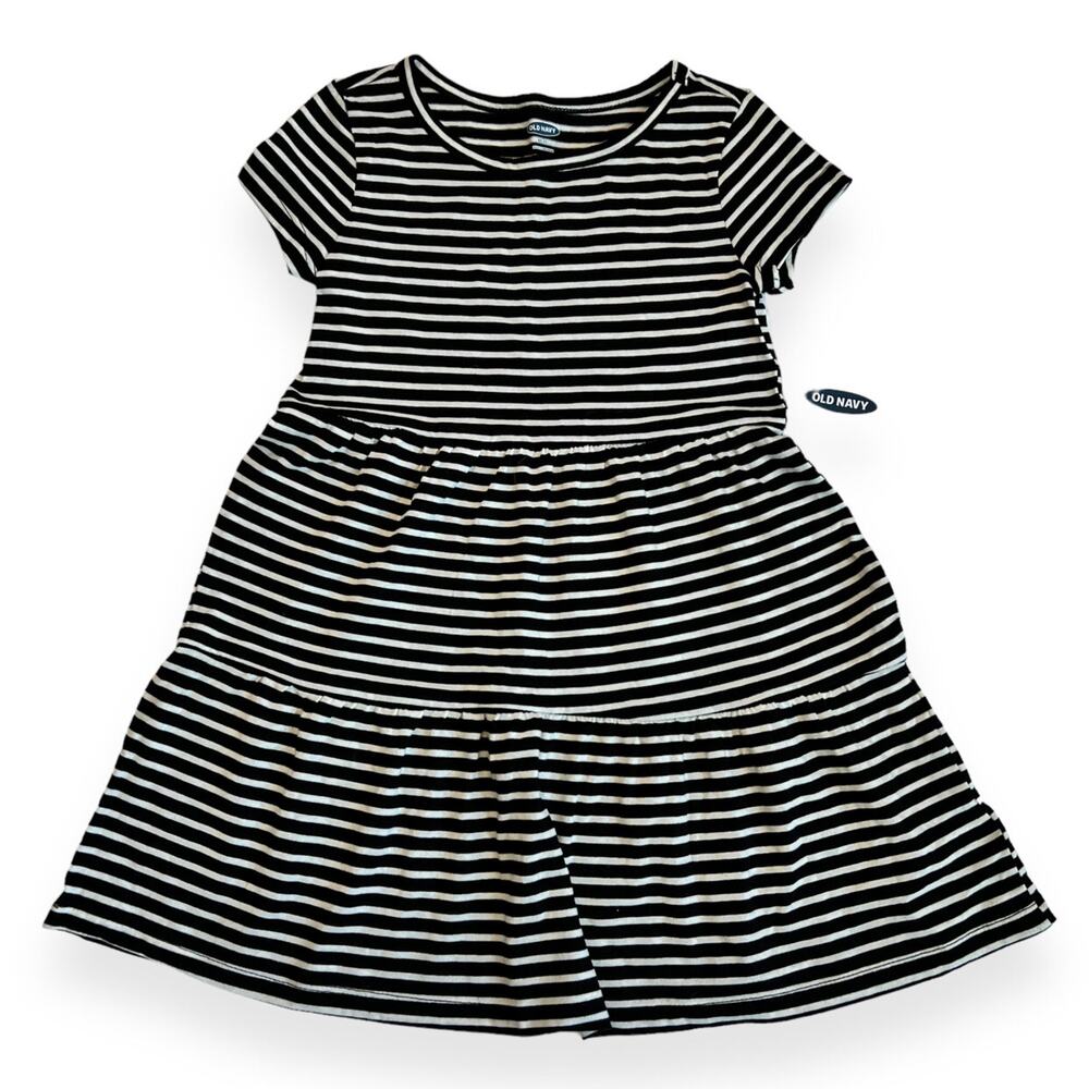 NEW Old Navy Black Striped Dress